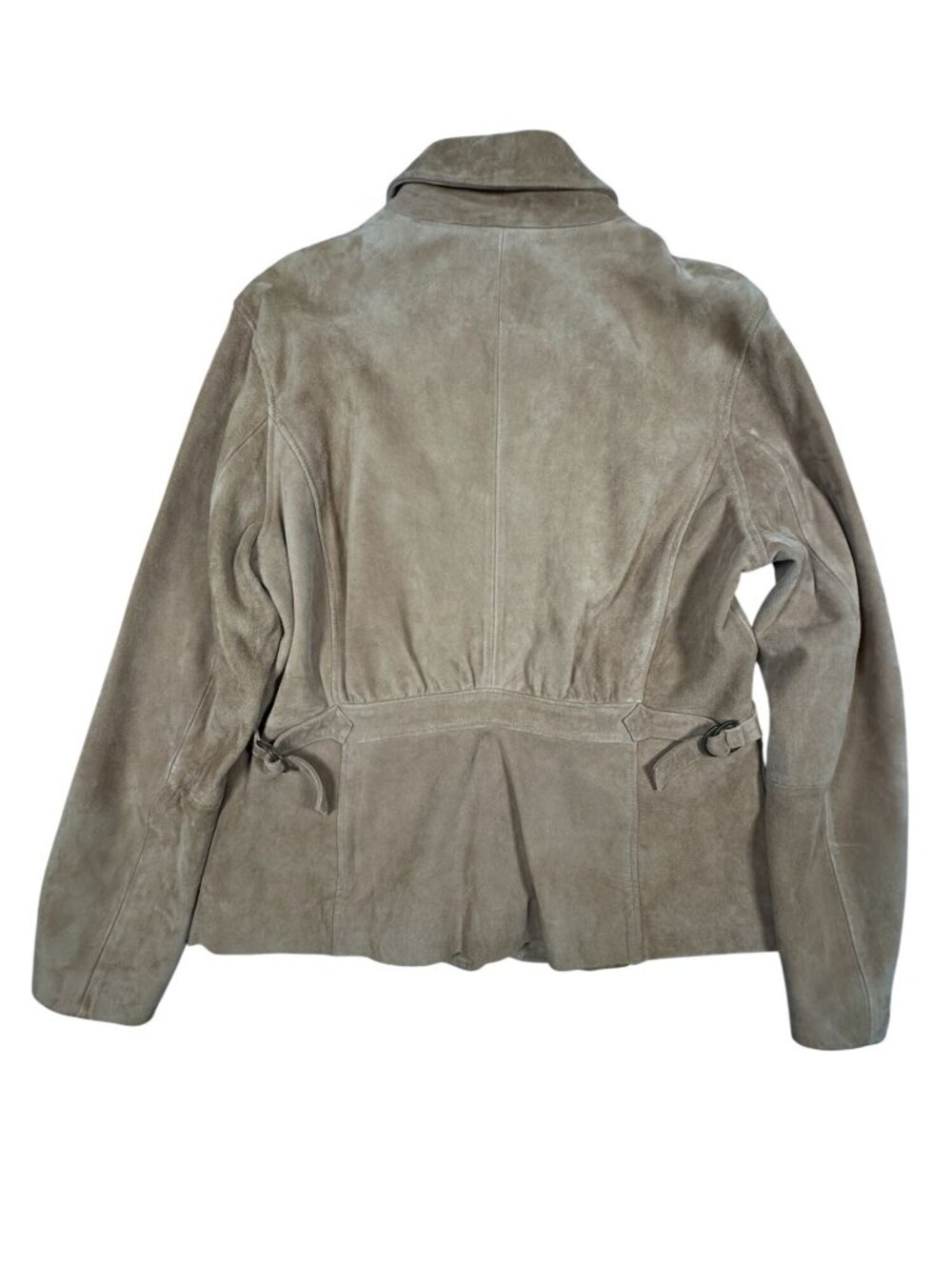 Tommy Hilfiger Womens Suede Utility Jacket XL Brown 4-Pocket Design - Picture 3 of 6